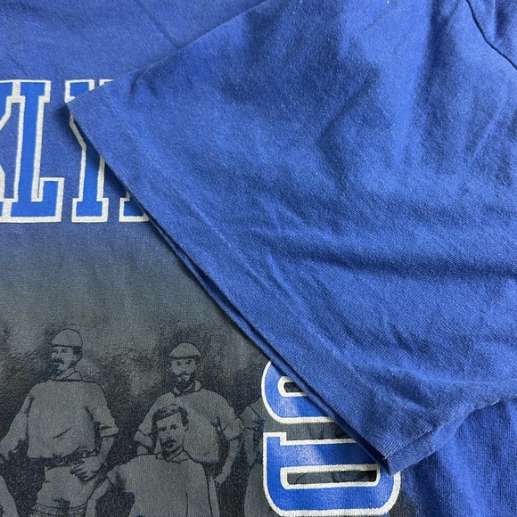 Brooklyn Dodgers MLB Vintage 90s Nutmeg Mills Blue Graphic T-Shirt - Size XL - Picture 6 of 8